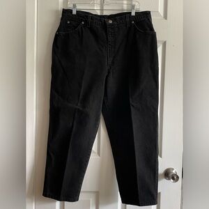 Retro Lands End Women black Jeans size 18